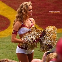 redskins blonde cheerleader